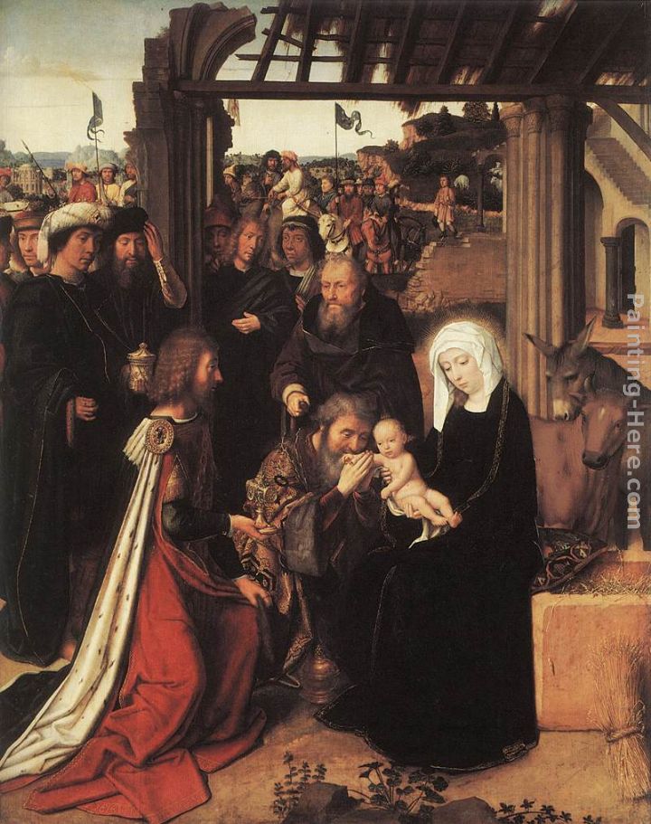 Adoration of the Magi painting - Gerard David Adoration of the Magi art painting